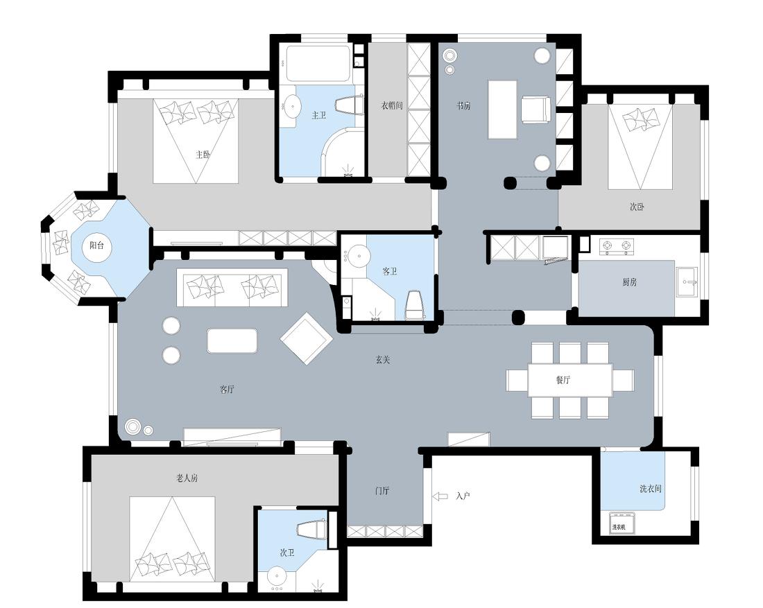 
地中海风格样板间，观山悦样板间 -6