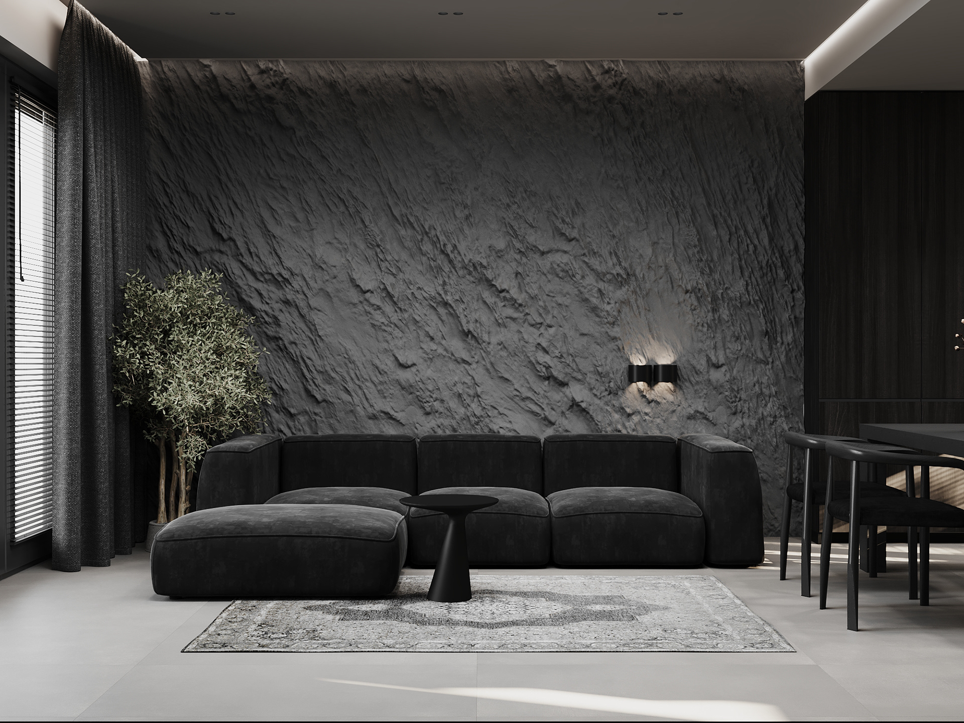 高级黑色系公寓设计 既沉稳又有范儿！-1