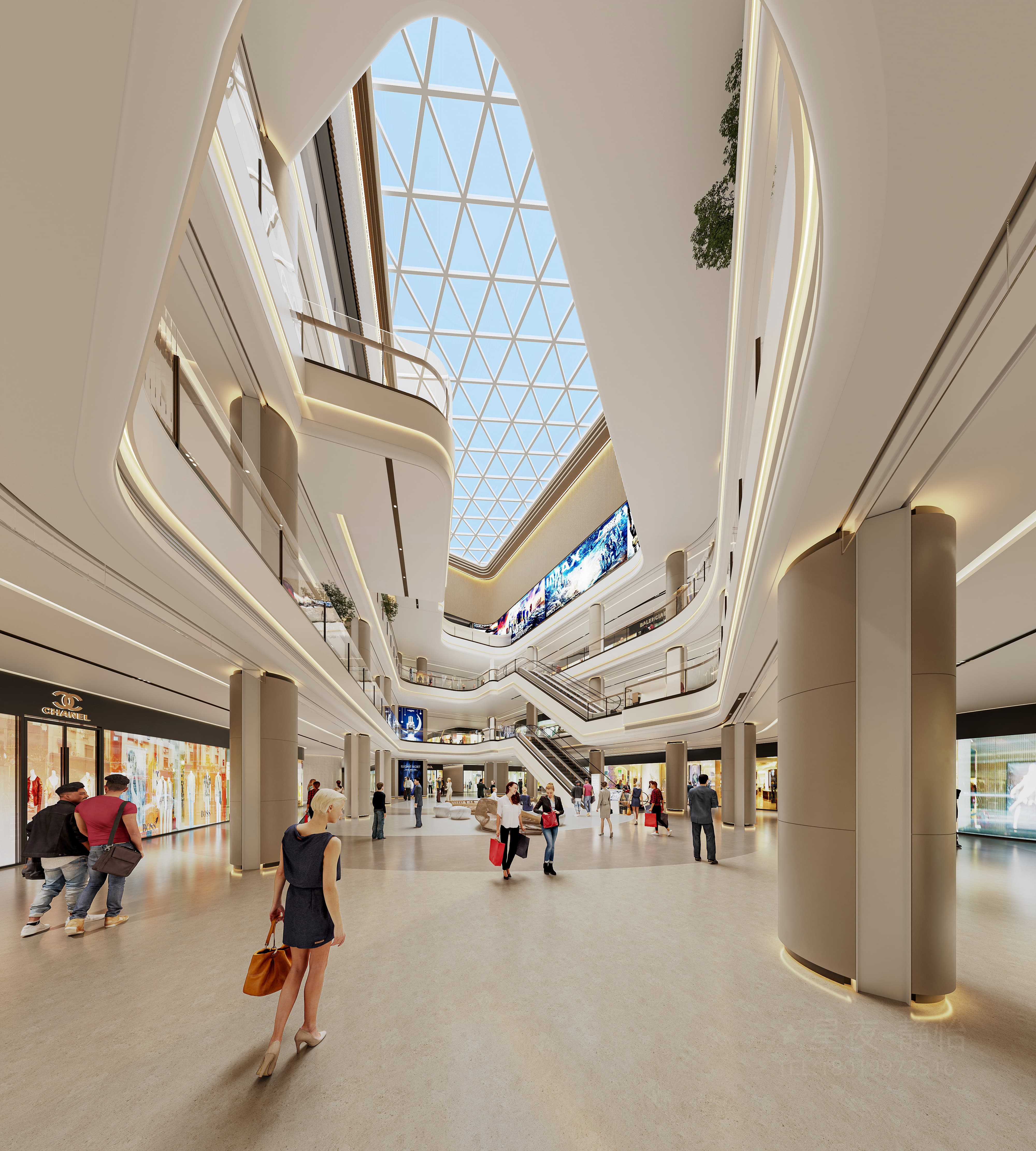 商场购物广场效果案例-3