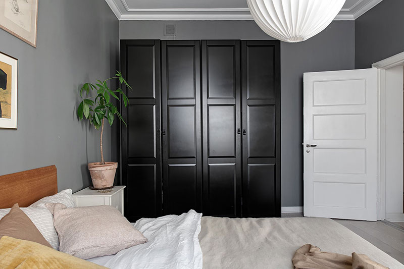 瑞典简约灰调一居室公寓-14