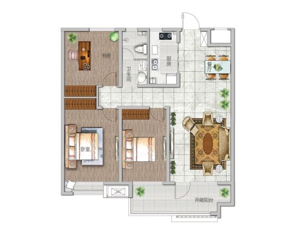 济宁尚龙原著115平装修效果图-0