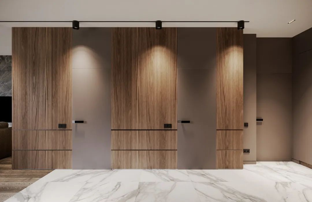 105㎡温润住宅,简约实木与大理石的完美结合-89