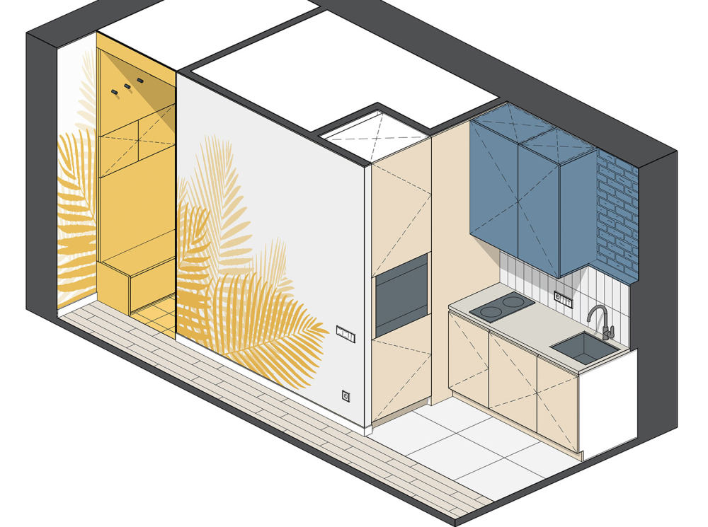 25 平米迷你公寓设计丨白俄罗斯明斯克丨Kononov Studio-20