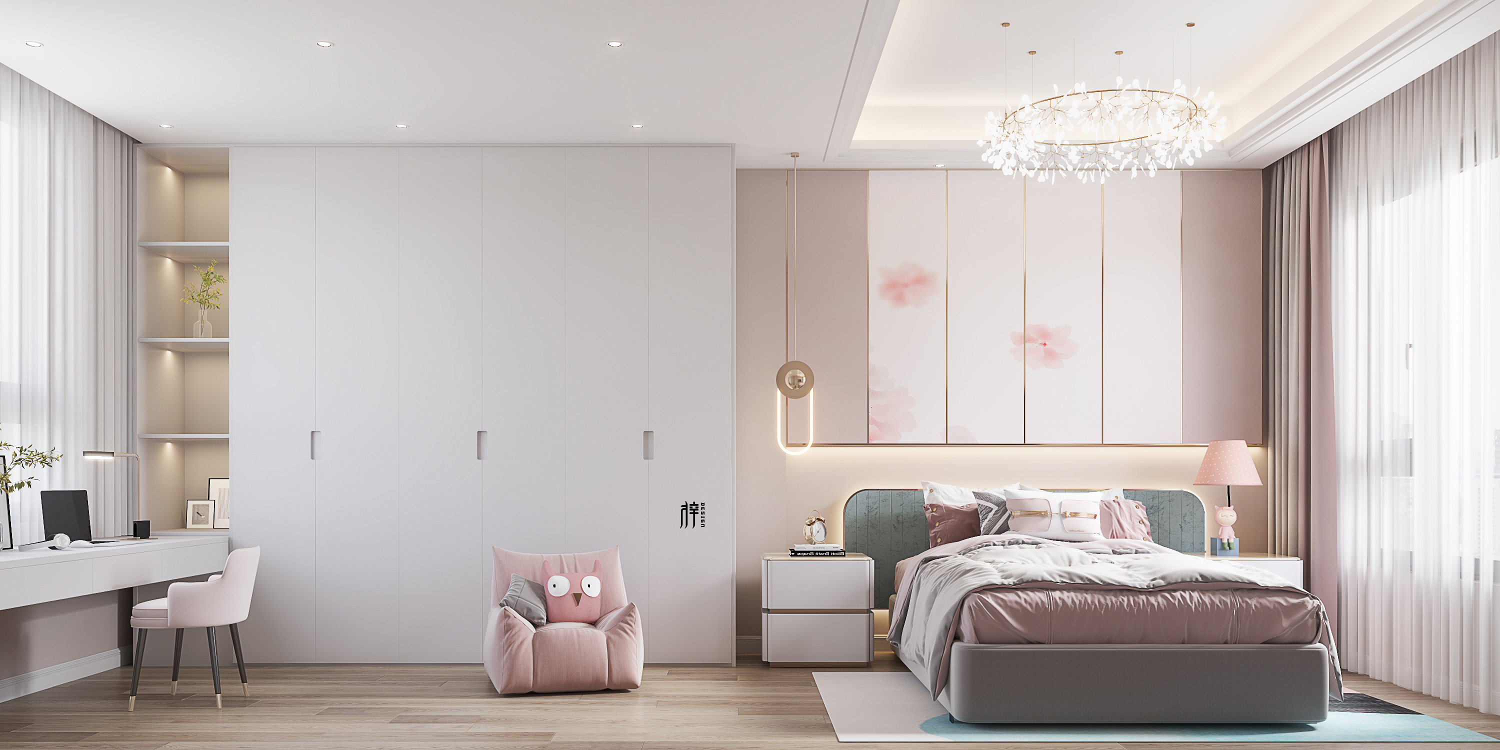 北欧平层设计 · 极简之美的空间呈现丨梓空间视觉-6