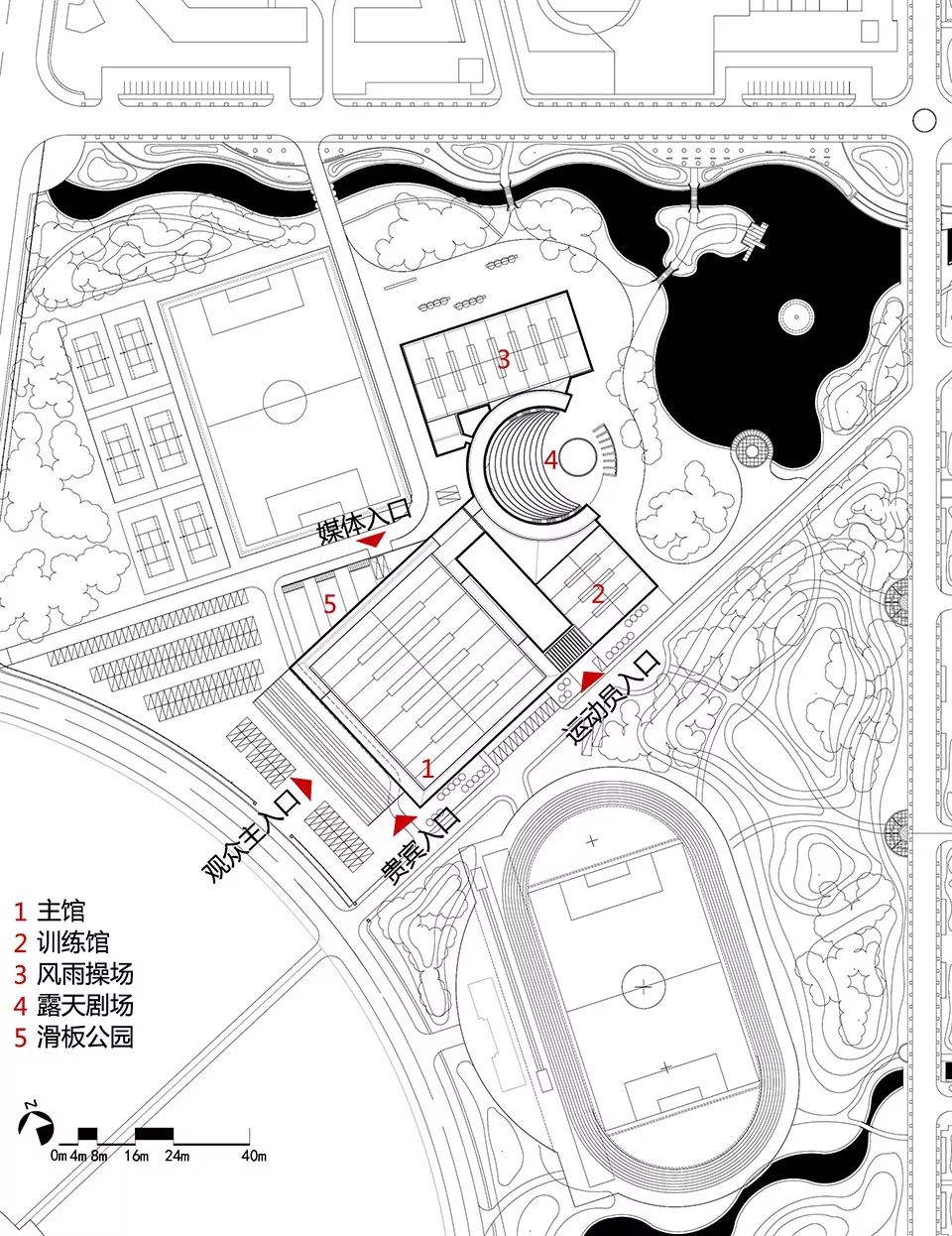 天津科技大学体育馆 | 圆形空间处理轴线关系，多功能轻维护-50