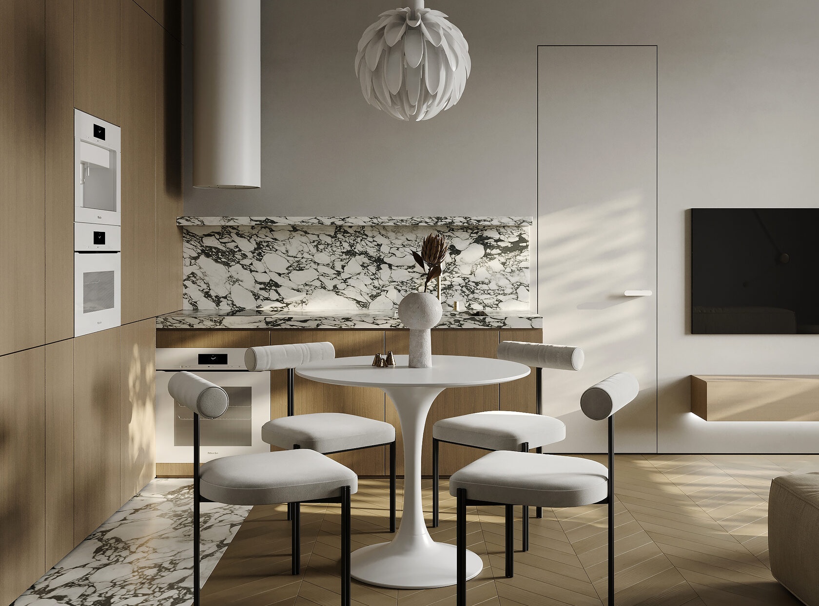 莫斯科56㎡小空间公寓设计 经典与极简的相互融合-2