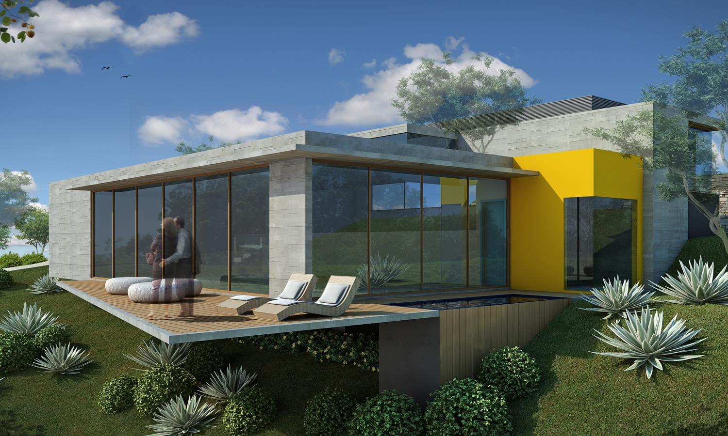 巴西 Gema Arquitetura 打造现代混凝土玻璃住宅-2