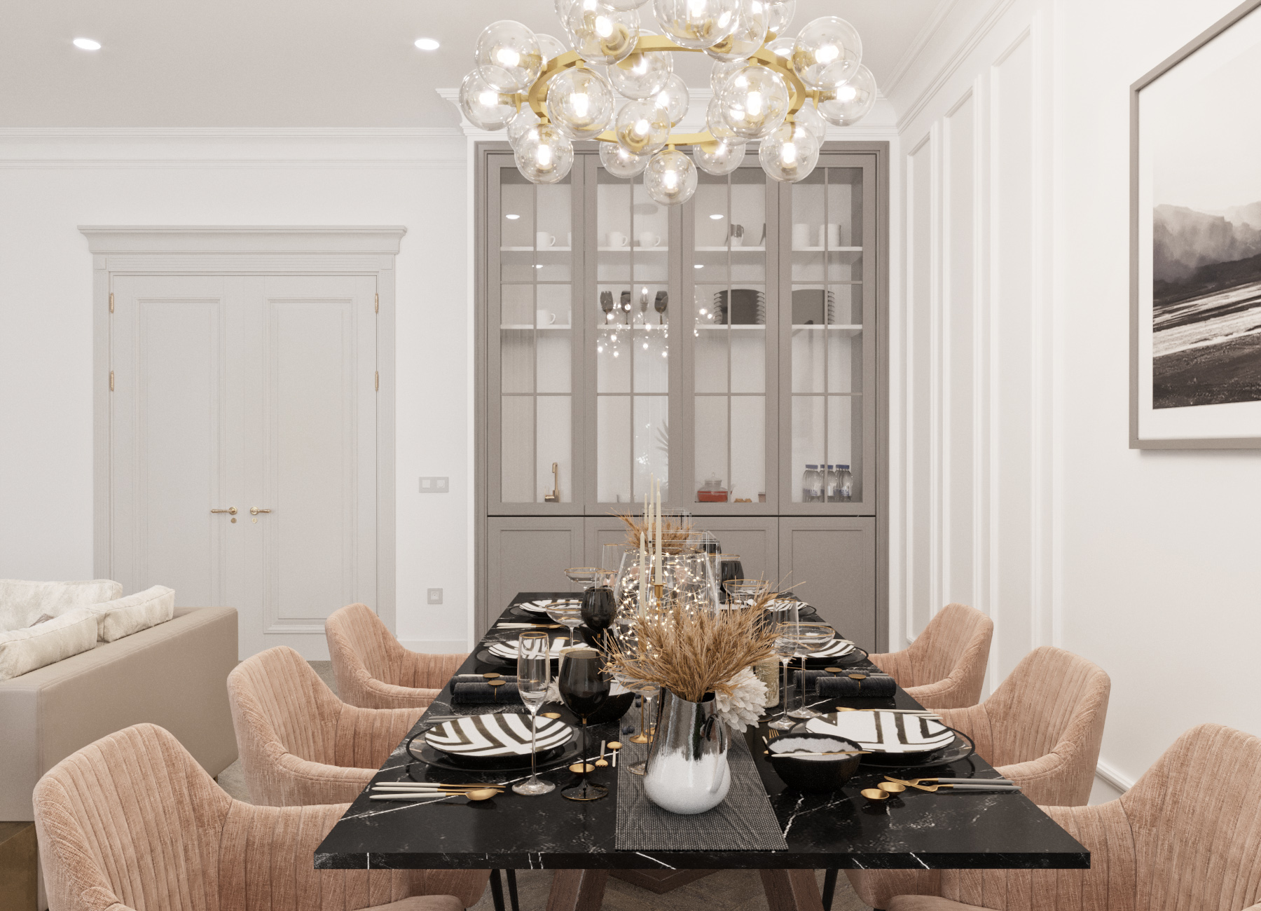 living room in light colors-7