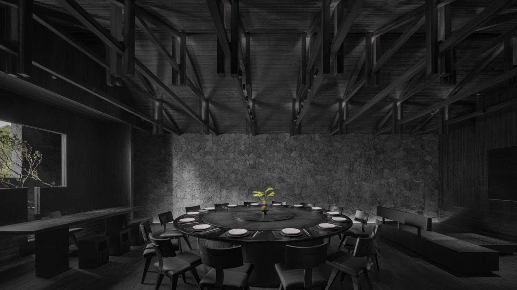 田间之上 中国湘菜馆丨中国广州丨黑白木设计-94