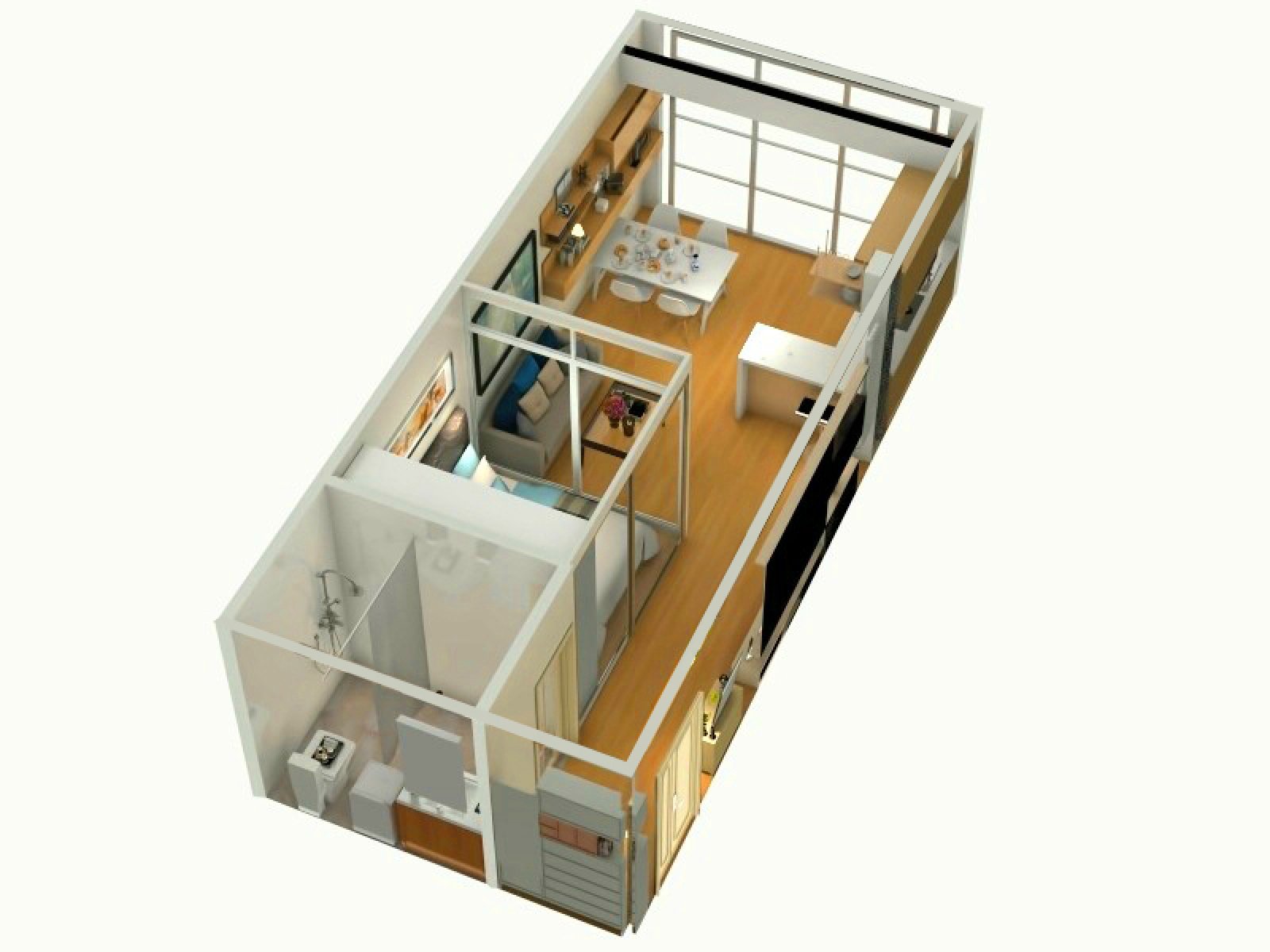 现代时尚单身公寓设计-4