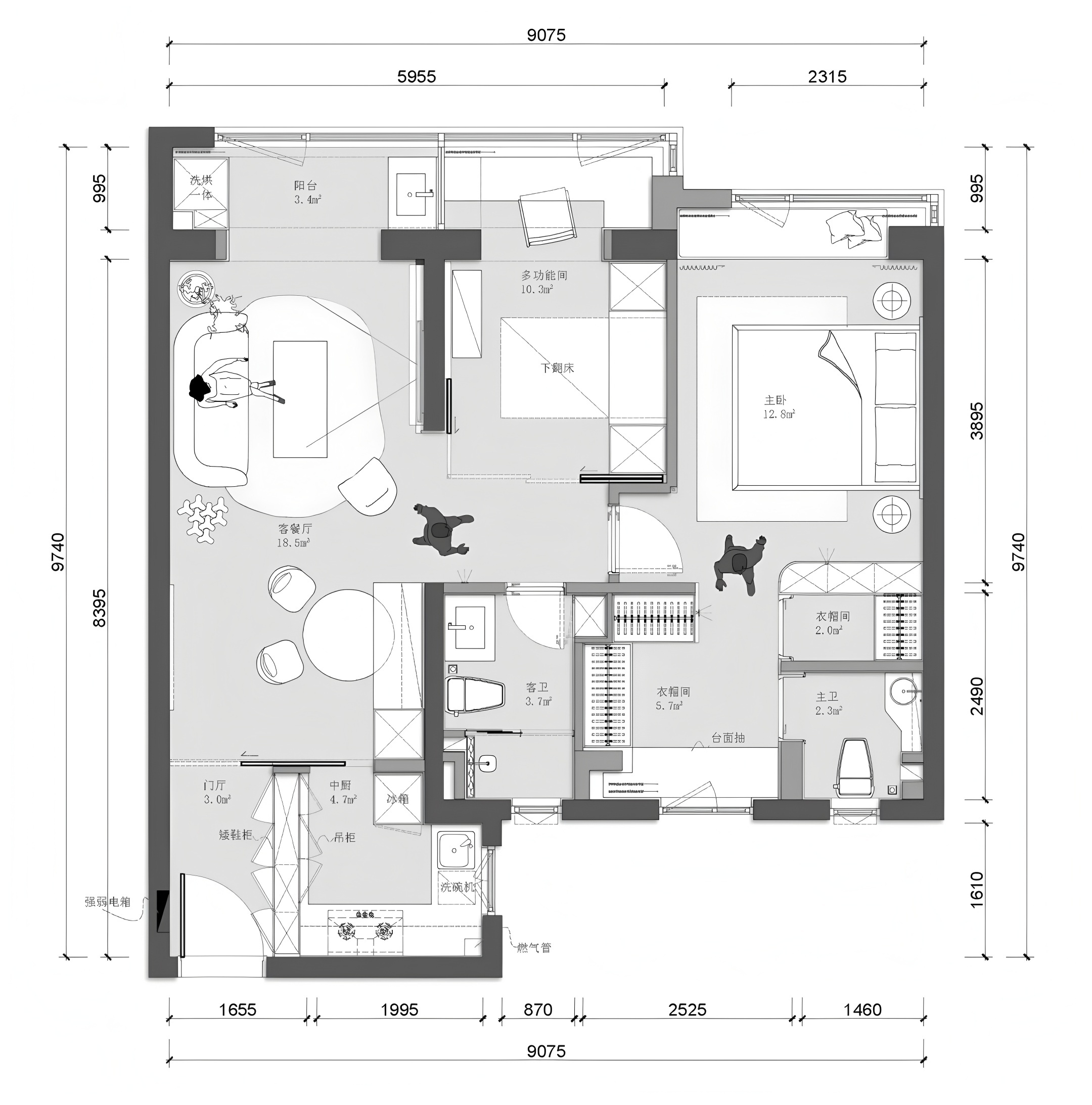 上海天元府一期光影穿行 · 质造栖居丨中国上海丨印界studio,上海上邸室内设计有限公司-22