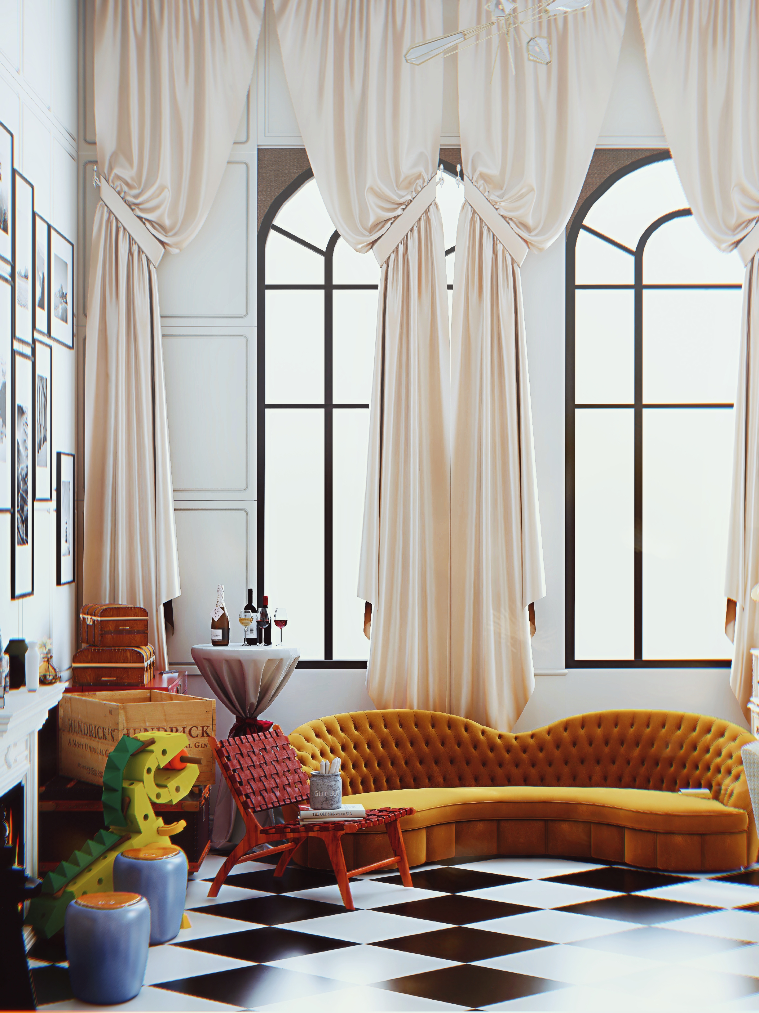 黑白调的温馨儿童房设计-11