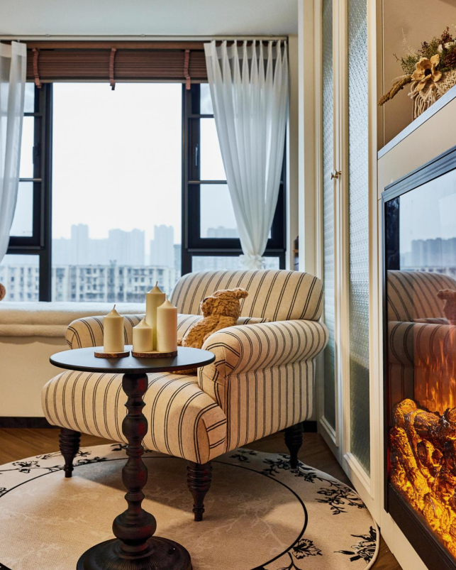 陈岳实景|成都尊邸小户型大格局中古风-1