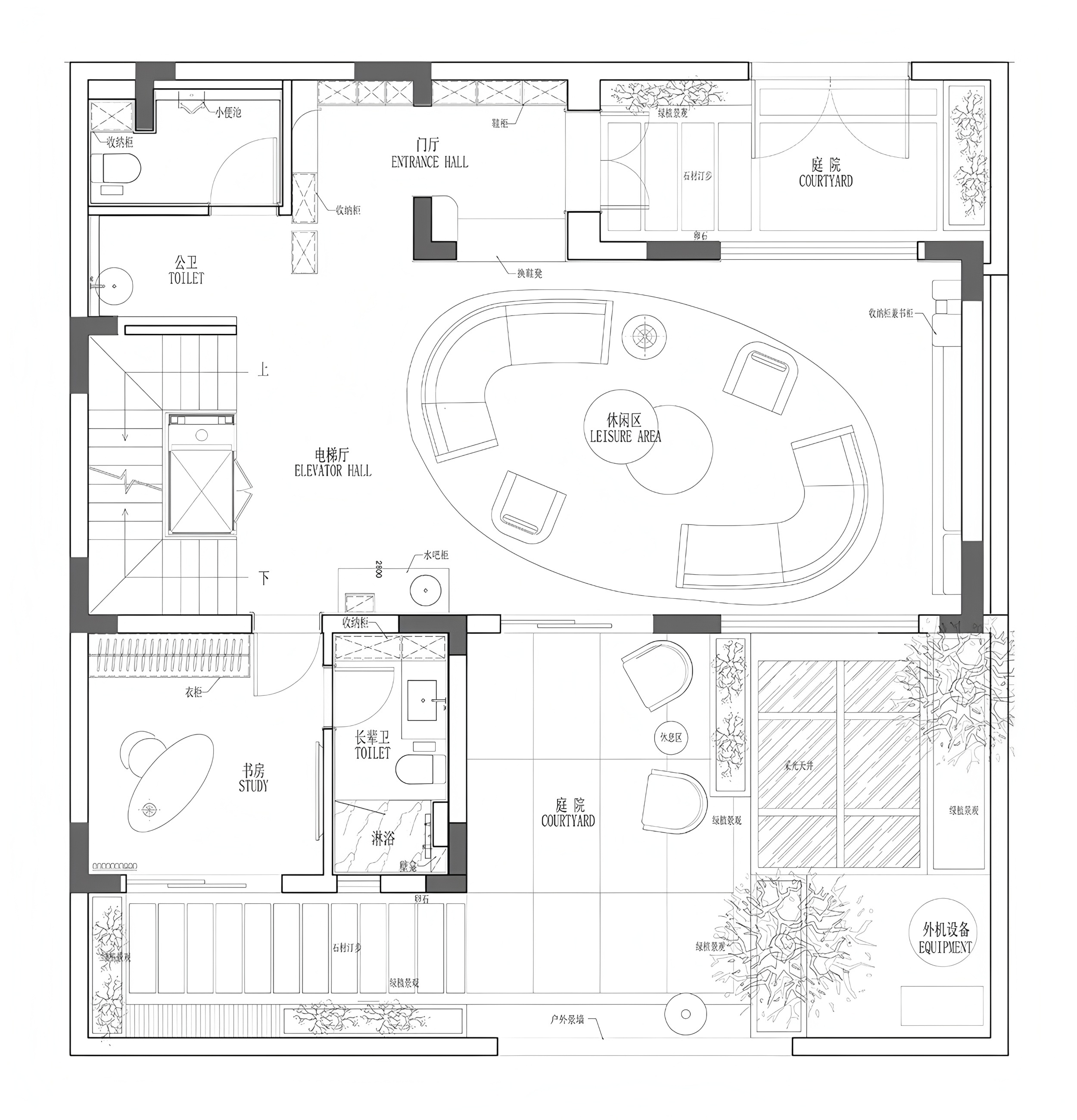 南京536㎡简约别墅丨中国南京丨观享际SKH室内设计-82