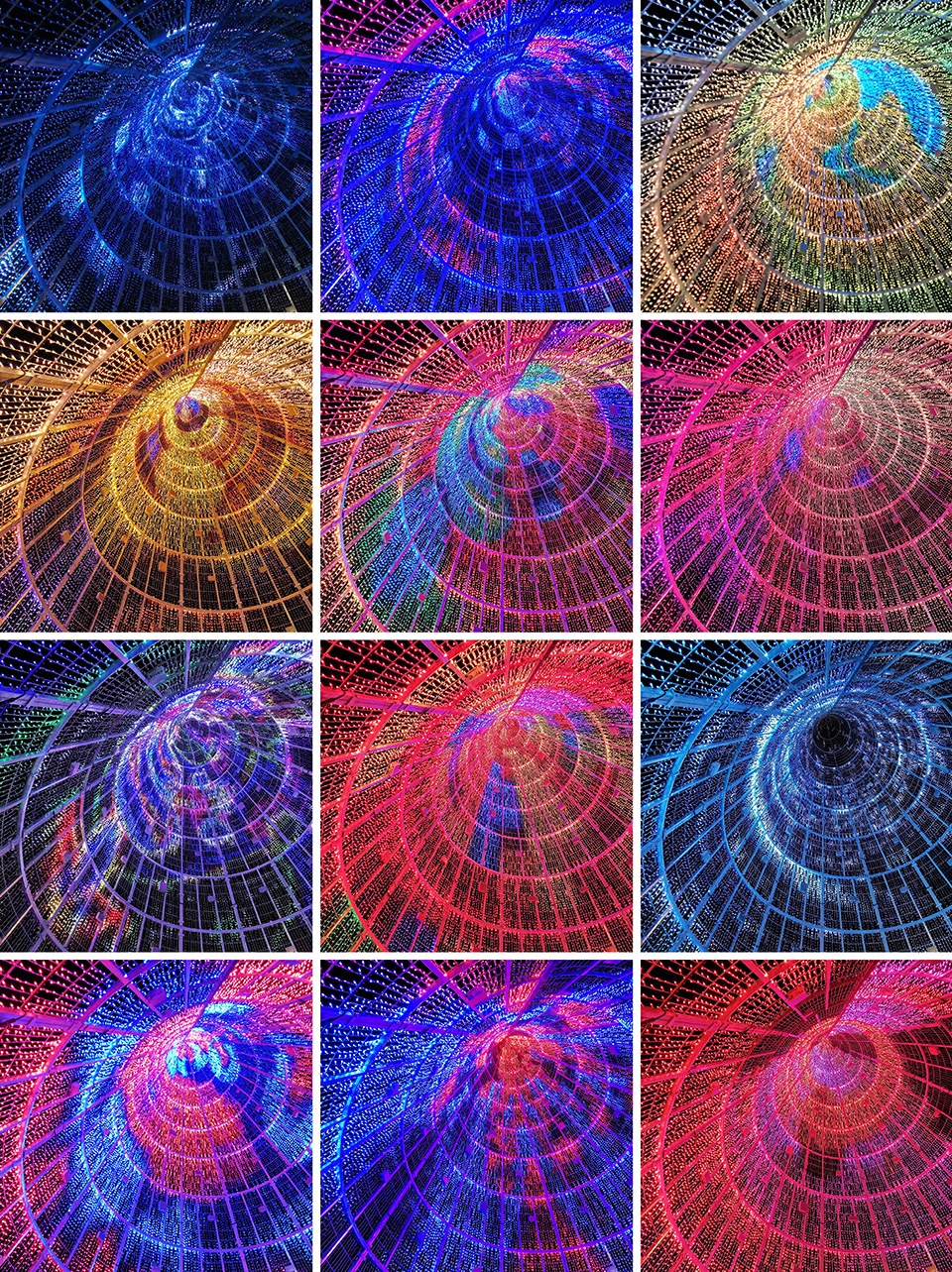 丹佛 110 英尺高动态灯光装置·“英里高树”-20