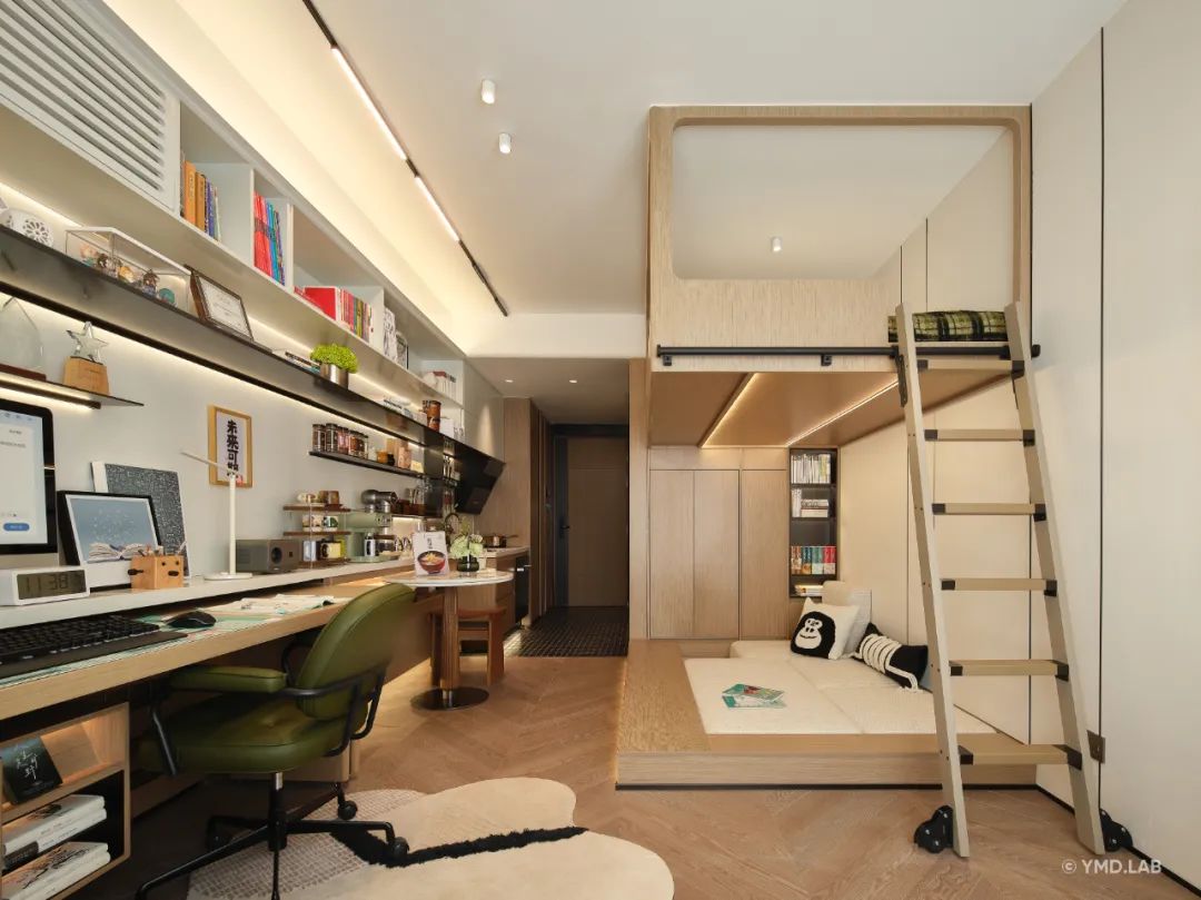《学霸养成基地39㎡》孩子放学后从作业辅导到深夜食堂的不焦虑公寓丨上海岳蒙空间设计-23