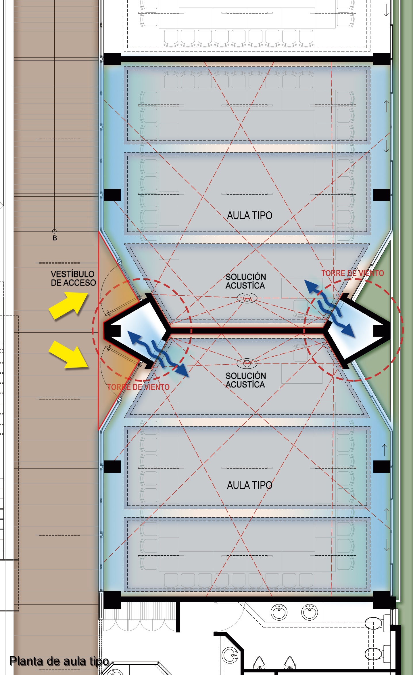 墨西哥尤卡坦自治大学教育建筑——绿色校园中的曲线魅力-37