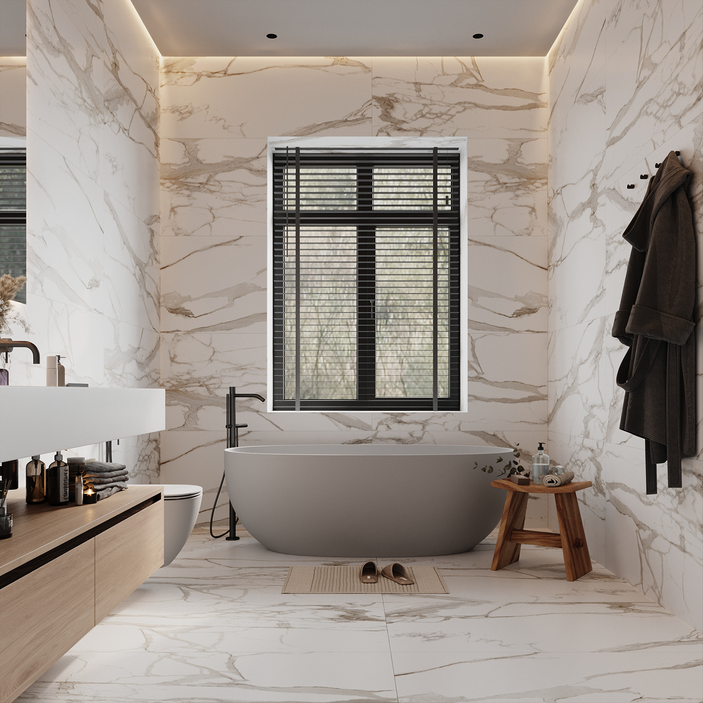 咖色空间 经典高级的设计！-25