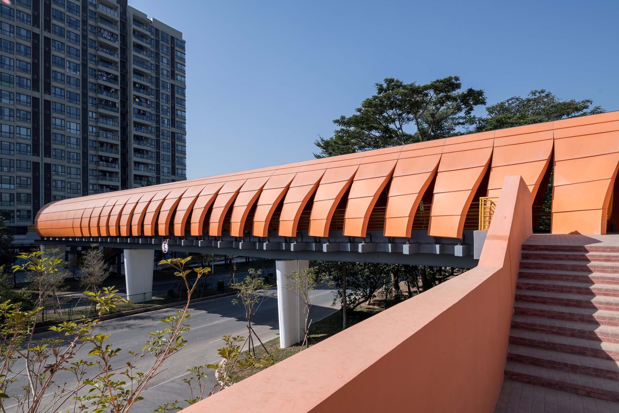 长安实验小学校园人行天桥丨中国东莞丨筑道建筑设计工作室-19