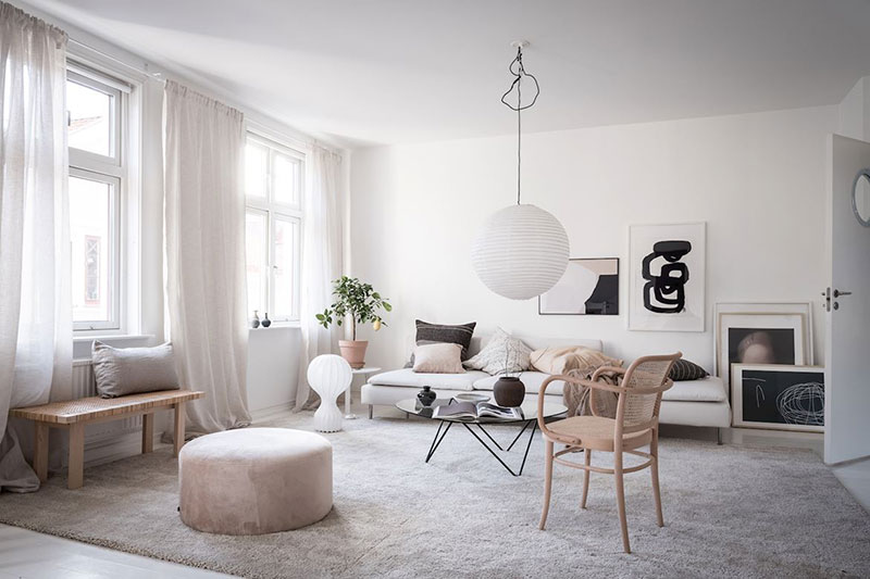 梦幻北欧公寓，轻盈柔美的纺织品设计-8