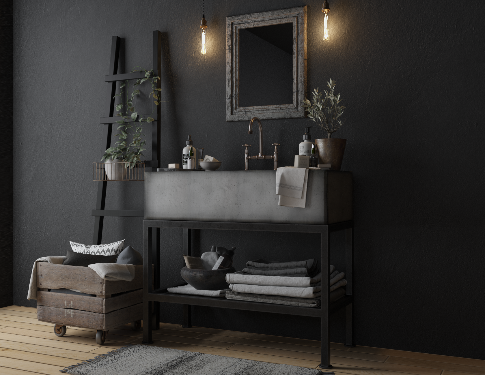 Modern Medieval Washroom-0