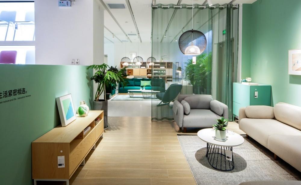 实体店家居设计灵感 | 清亮薄荷绿客厅-11
