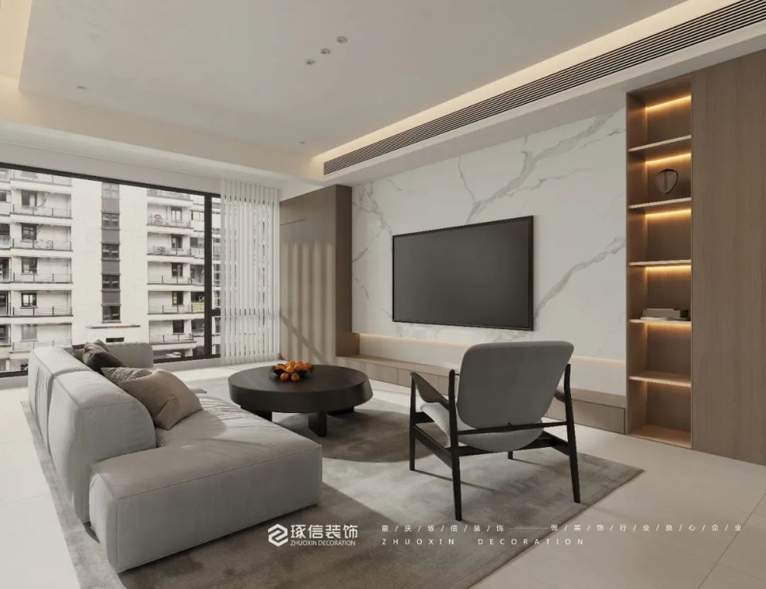 首创禧瑞山河 124㎡现代极简三室设计丨中国重庆丨陈晓亚-21