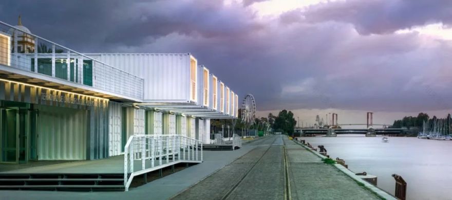 模块化集装箱码头,打造塞维利亚多功能游轮空间-22