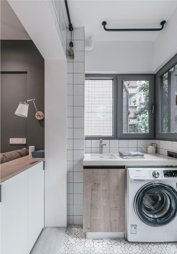 78 平米北欧风小家,绿色背景墙打造轻奢空间-32