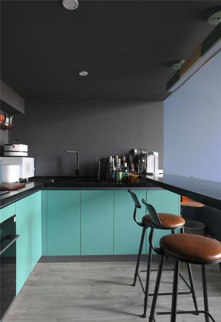 42㎡Loft 别墅,庭院式玄关、开放式厨房、电动投影幕布-21