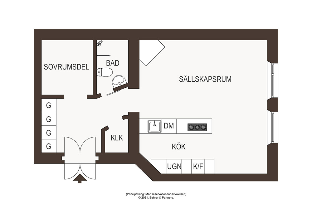 斯德哥尔摩 47 平米明亮一居室公寓设计-24