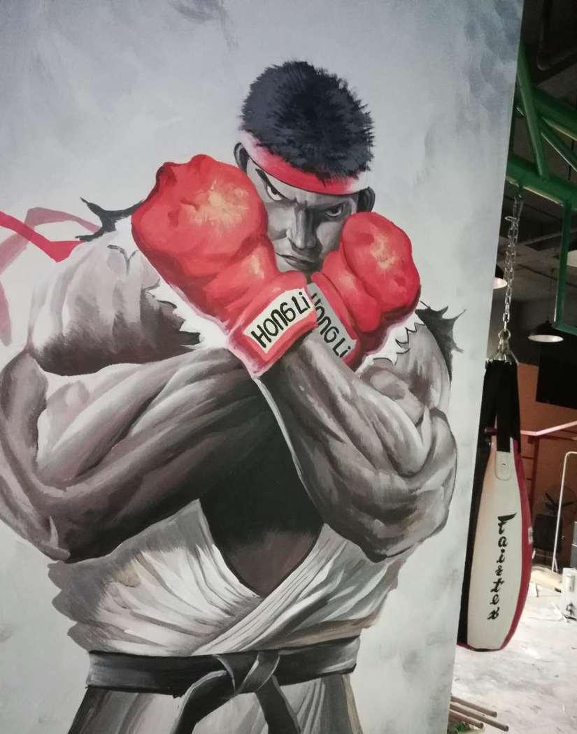 株洲运动场馆墙绘设计-2