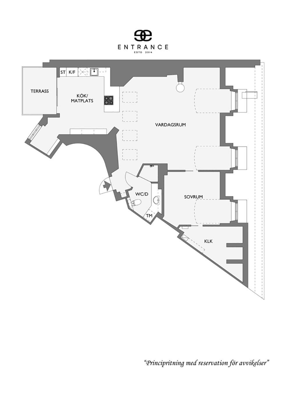 哥德堡明亮宽敞的顶层公寓设计-36