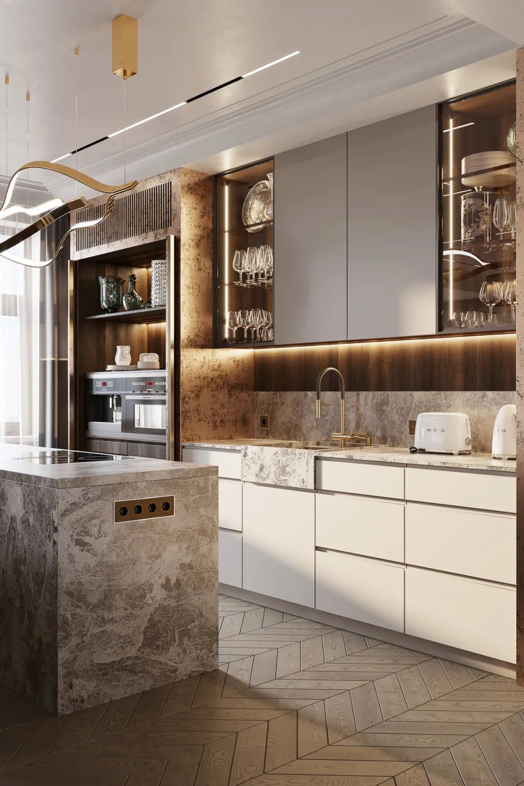 俄罗斯莫斯科 192·4㎡私人豪宅设计丨Julia Design-20