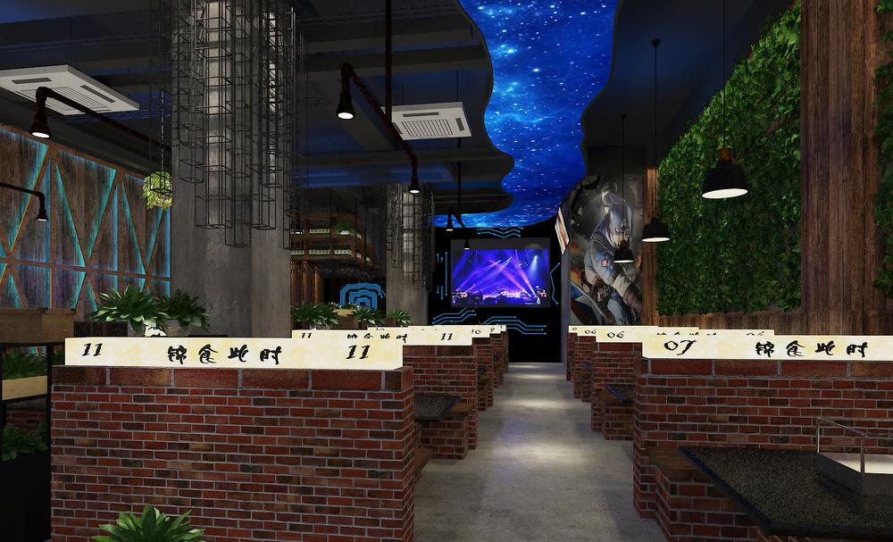 天津武清区锦食此时烧烤店 | 王本设计打造独特烧烤空间-4