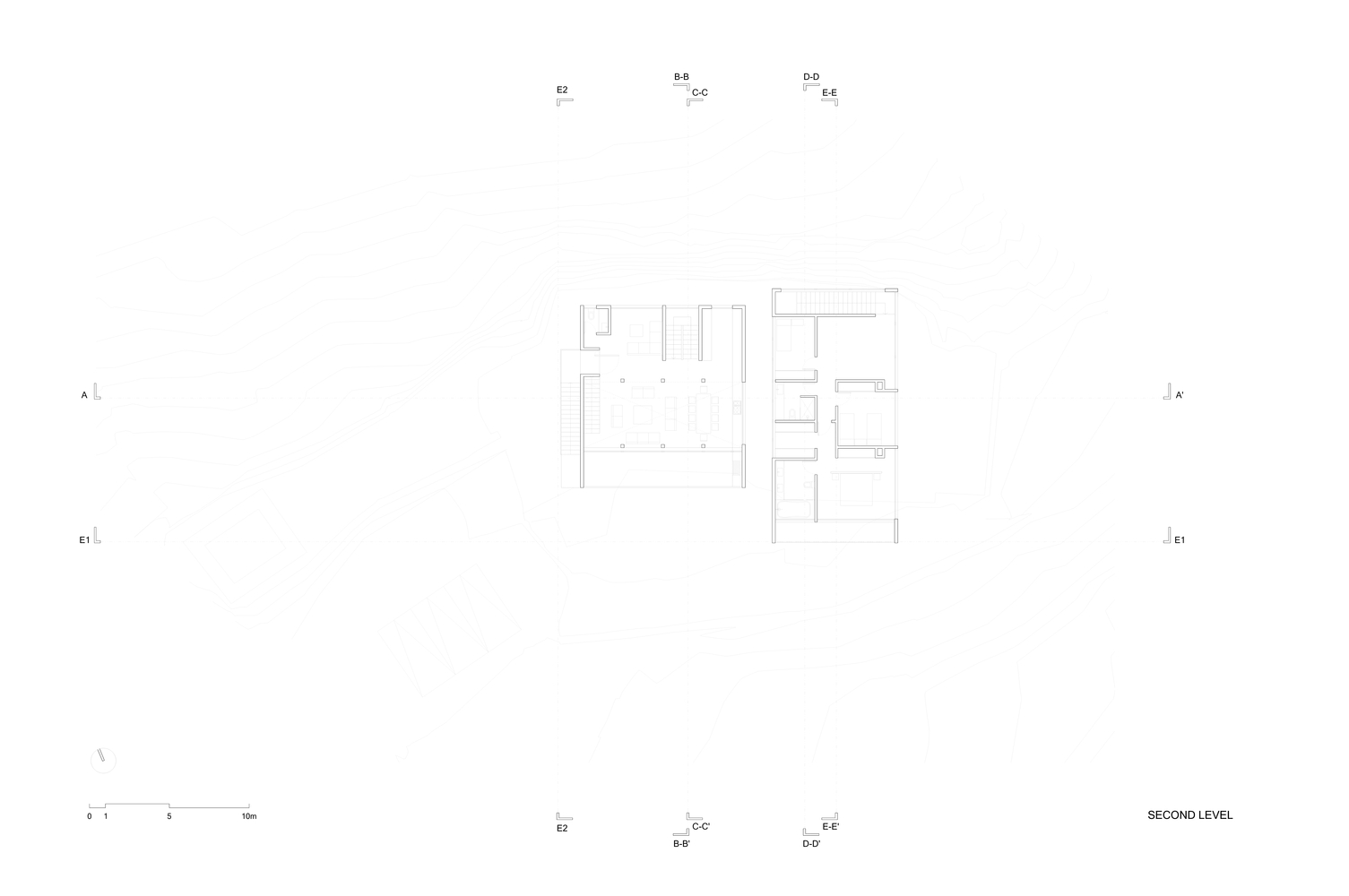 智利山坡上的独立双屋设计-33