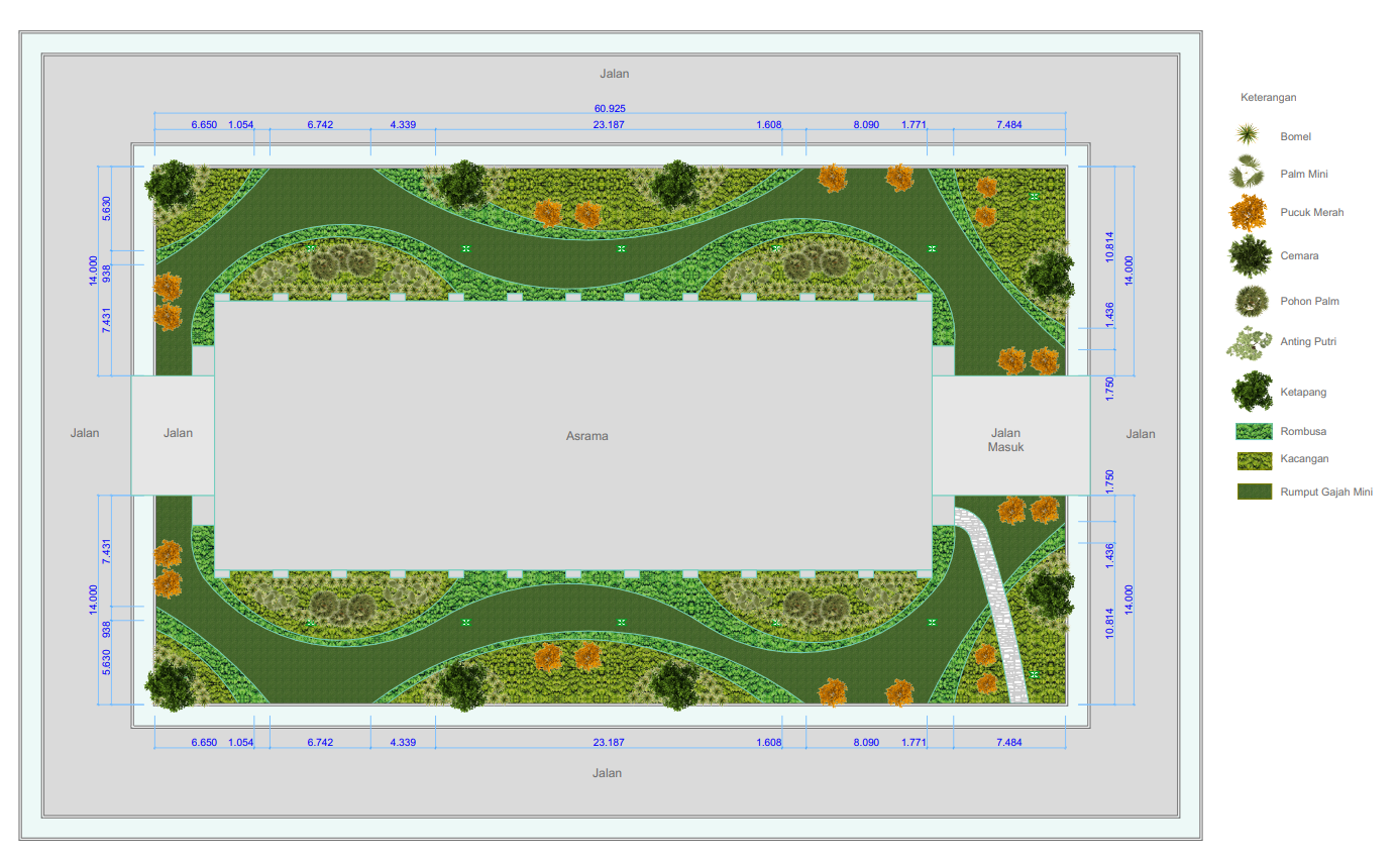 印度尼西亚伊斯兰国际大学校园花园设计-7
