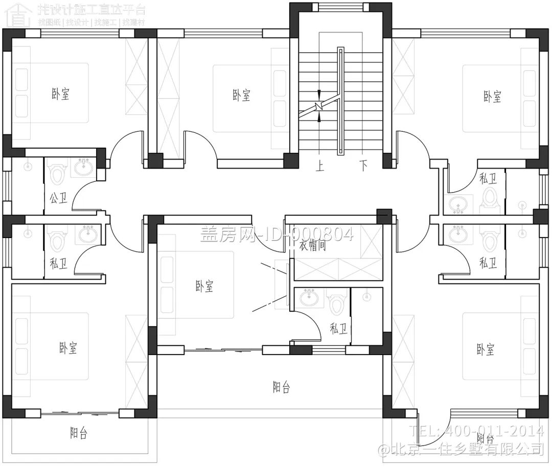 【设计师案例】土建参考造价95万，面宽14.4m×进深10.9m湖北宜昌三层新中式别墅-23