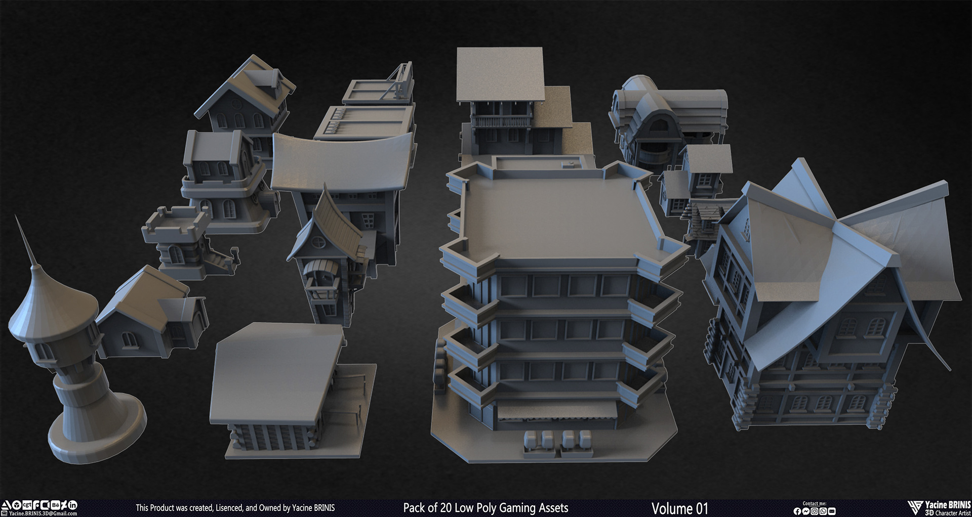 20 个低多边形游戏资产包丨Yacine BRINIS-32