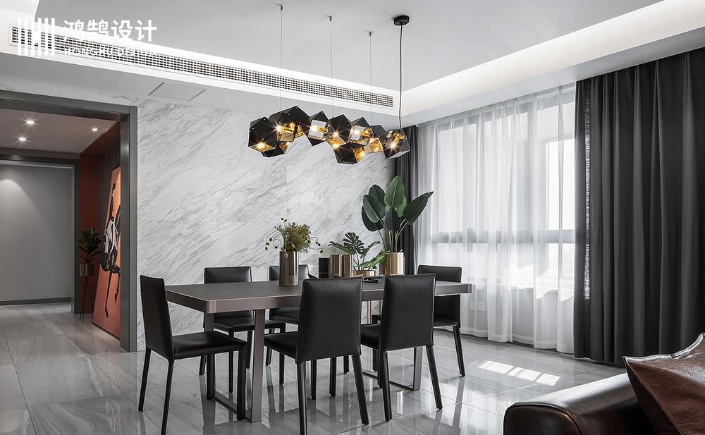 鸿鹄设计上海轻奢平层,精致细节呈现品质生活-11