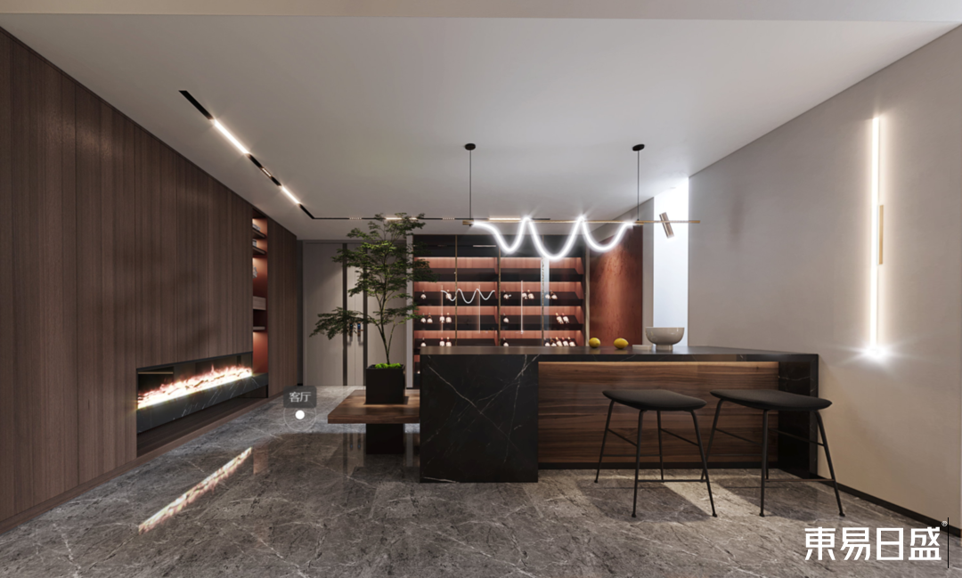 【案例】形与型的切割融合：沉浸式体验320㎡四居如此有气质！-45