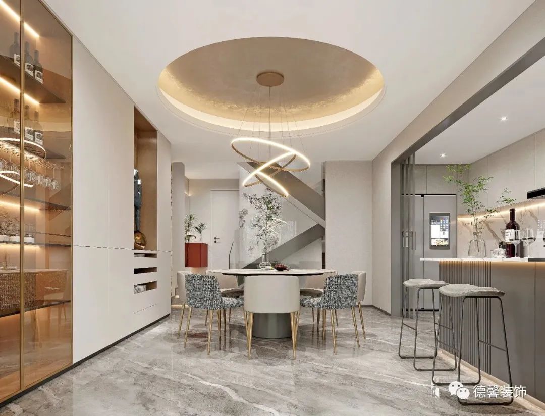 现代轻奢·两代人的温馨居所·峰湖御境别墅设计丨中国广州丨德馨装饰-21