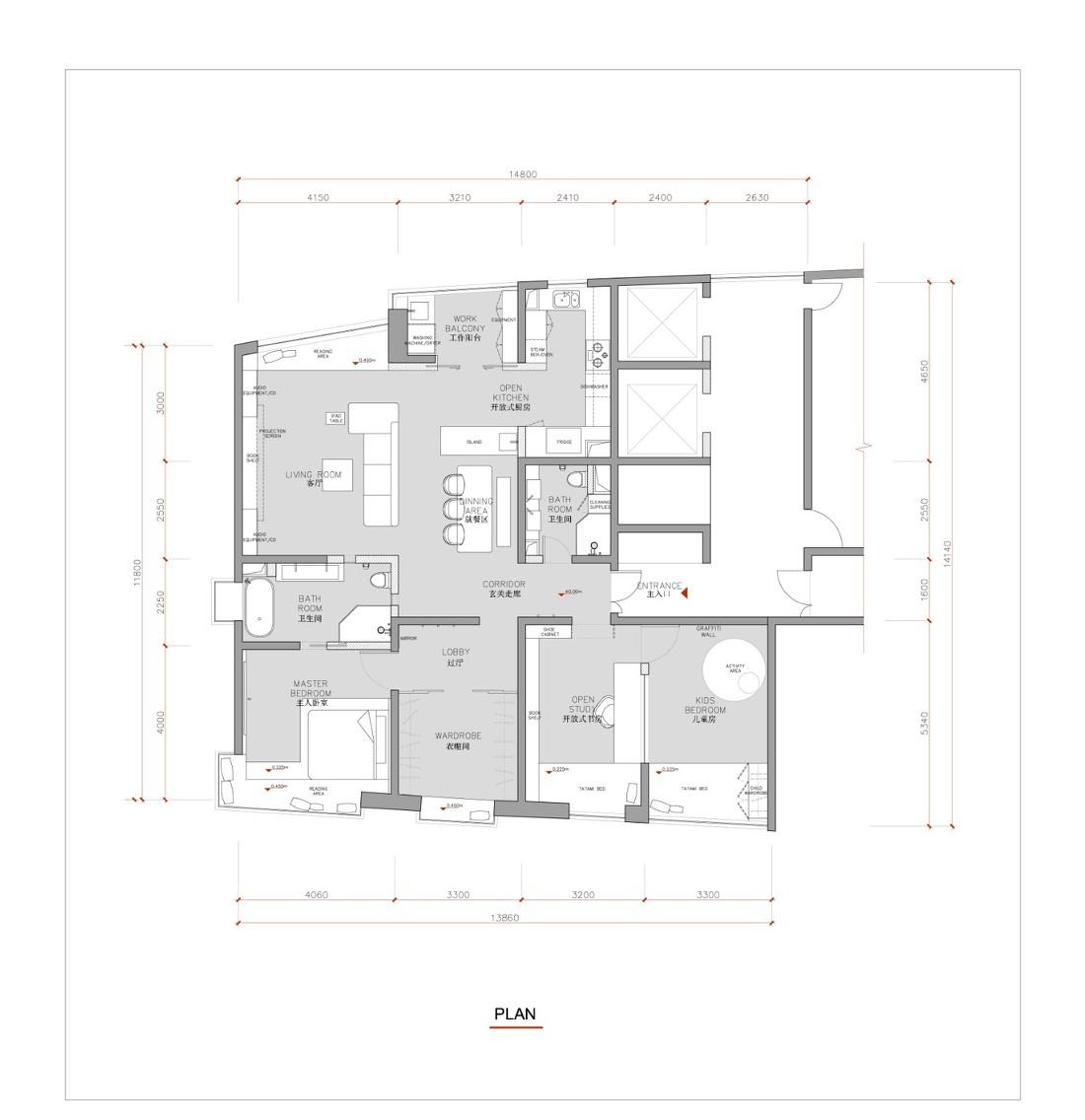 木卡工作室丨平层丨W-house极简私宅设计-0