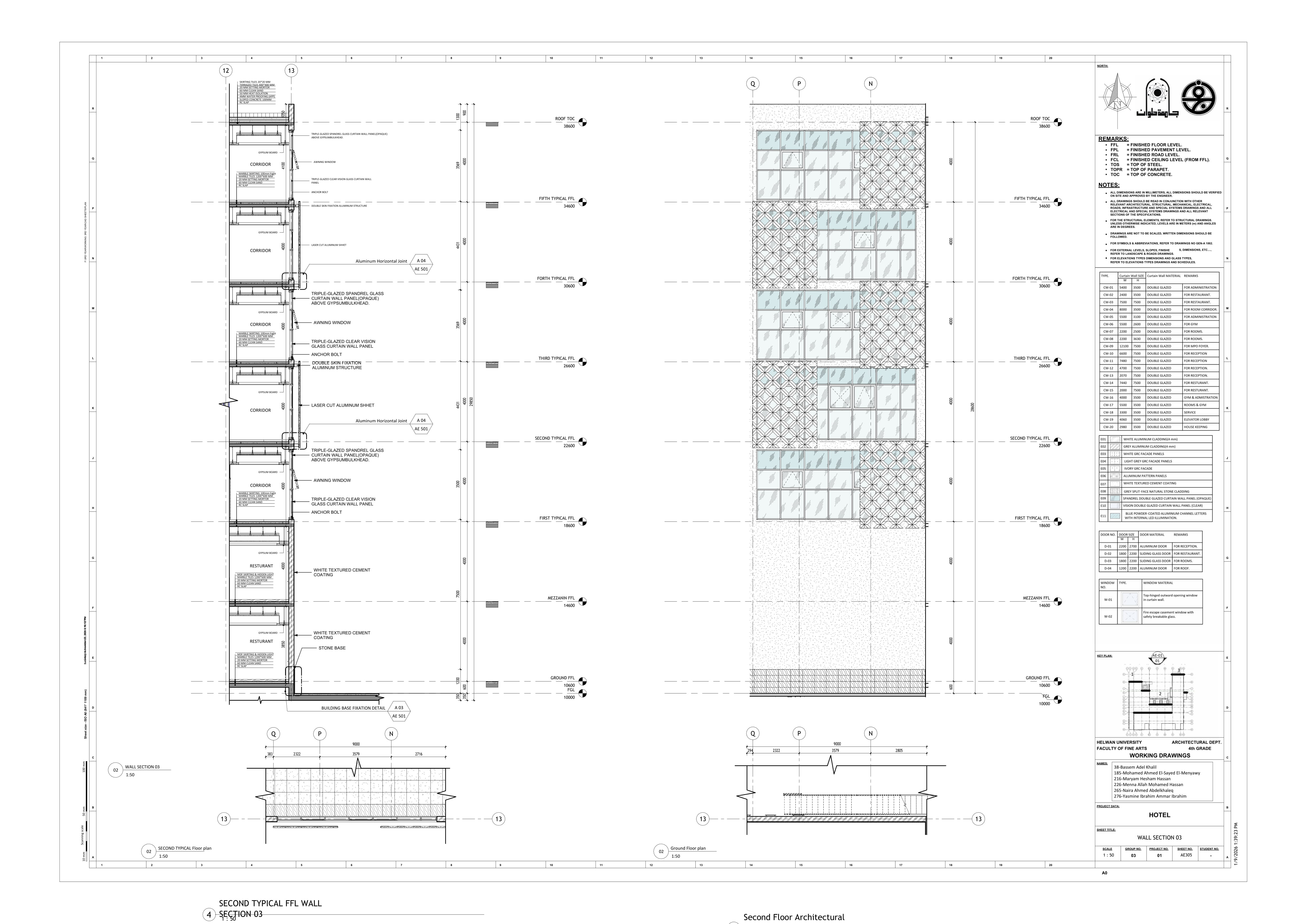 Blue Hotel | 3-Star Hotel Working Drawings-25
