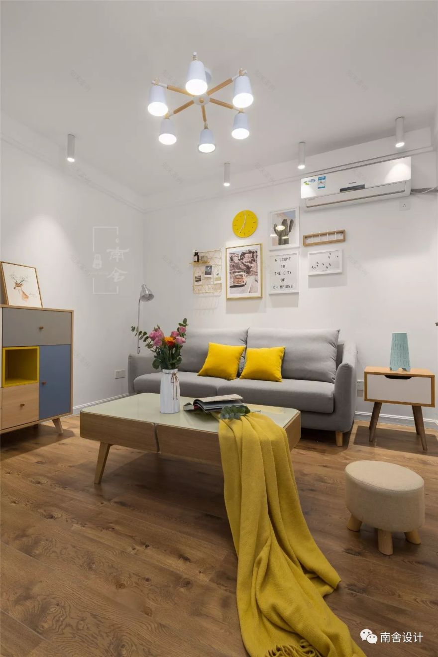 南舍空间设计新作《三原色》——旭日上城二期北欧风实景-32