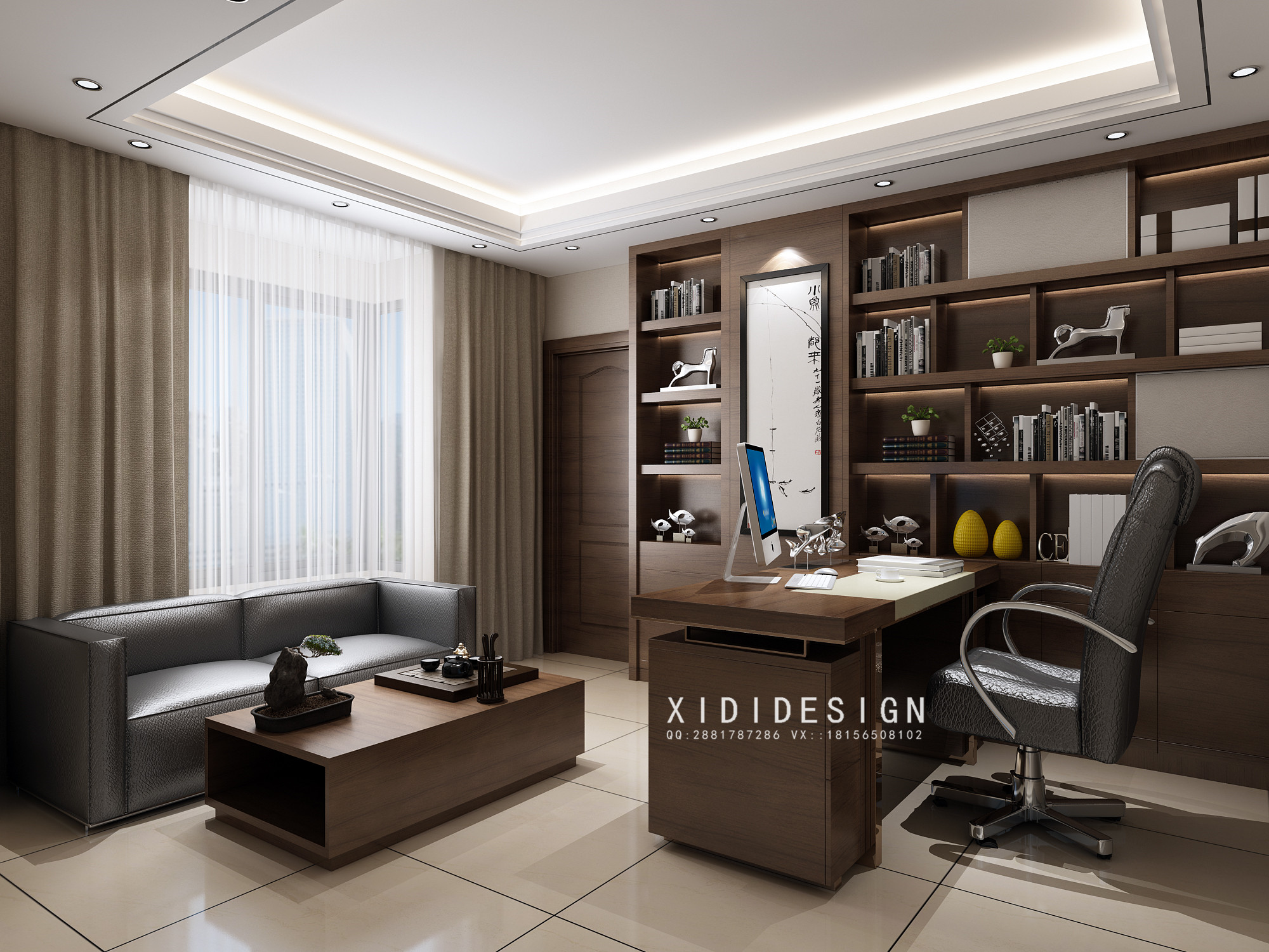 办公室经理室老总办公-11