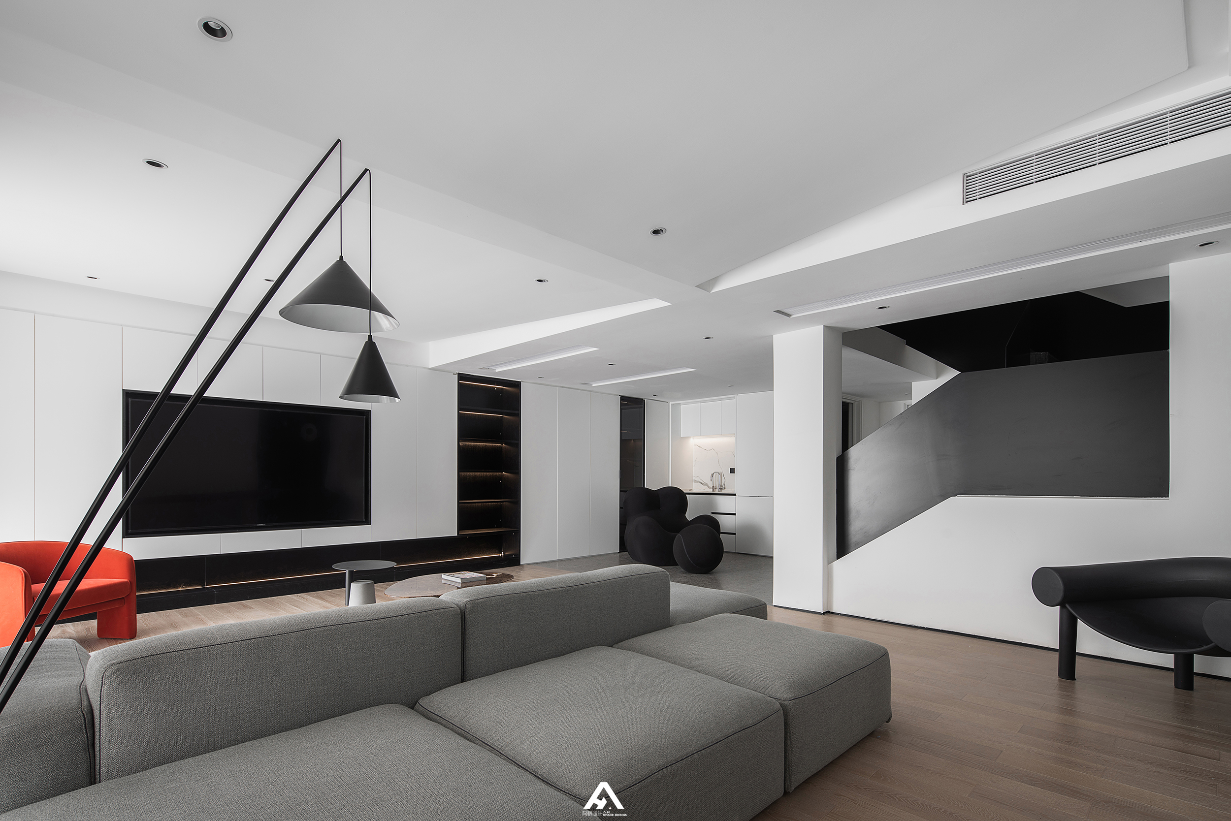 黑白分明的家丨中国南昌丨南昌阿鹤设计工作室-27