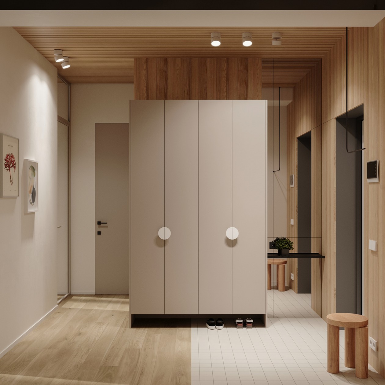 现代原木风平层设计-1