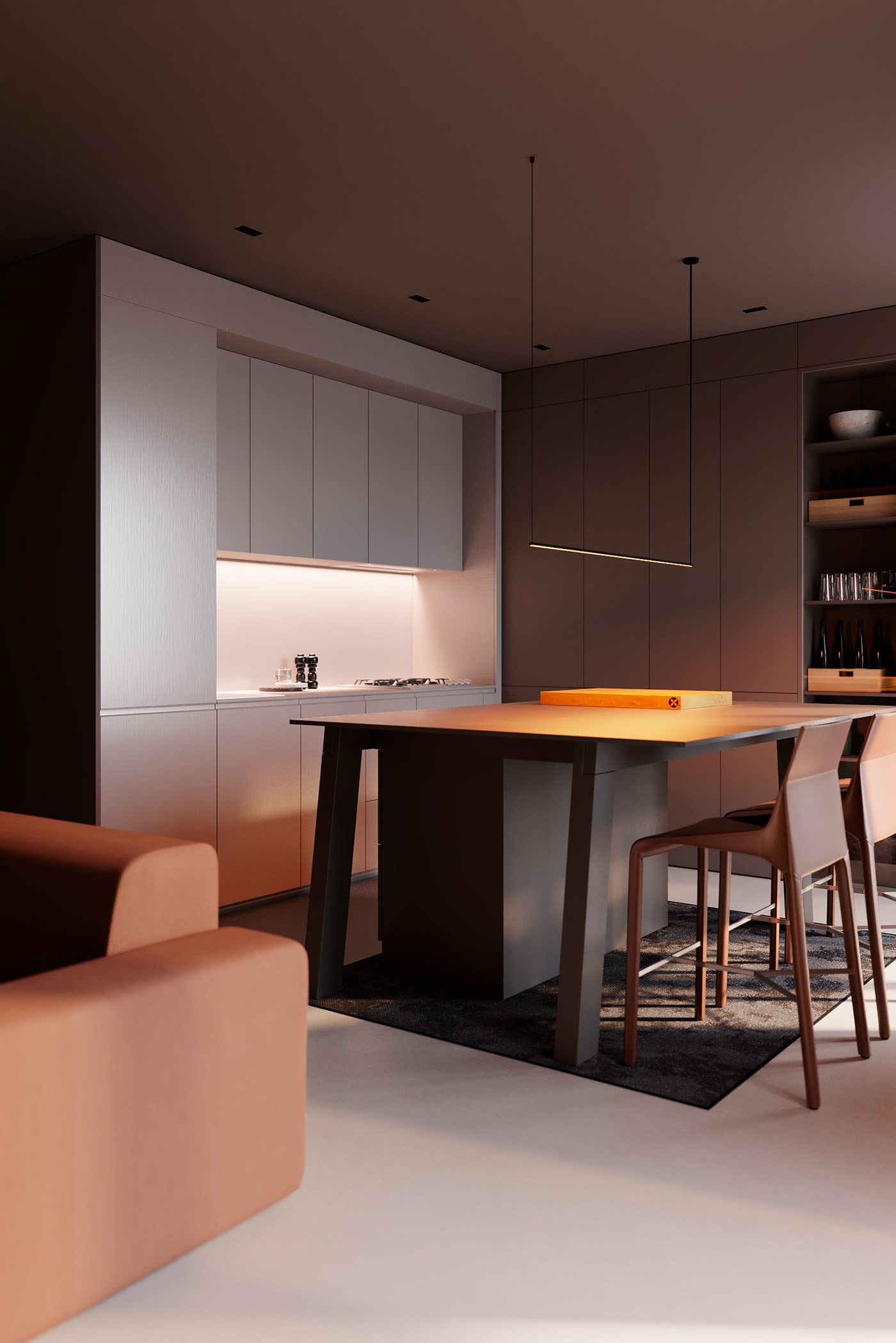 74㎡橘色系公寓设计 明媚的小尾巴，清爽好活力-9