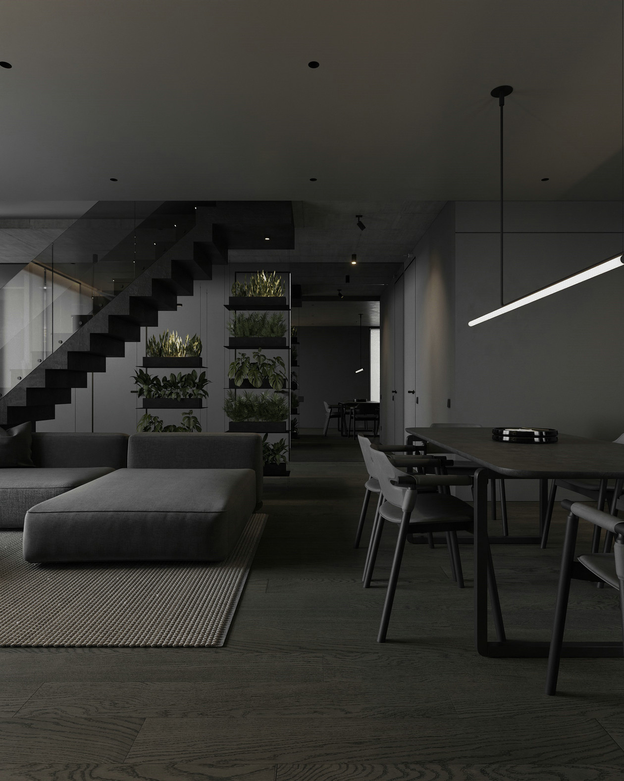 黑色系复试公寓设计 一种极致的高级感！-4